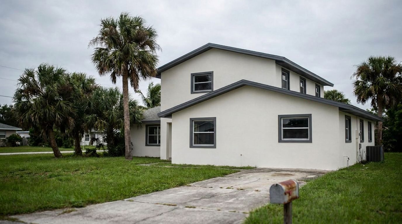 Freshly painted two-story Florida home