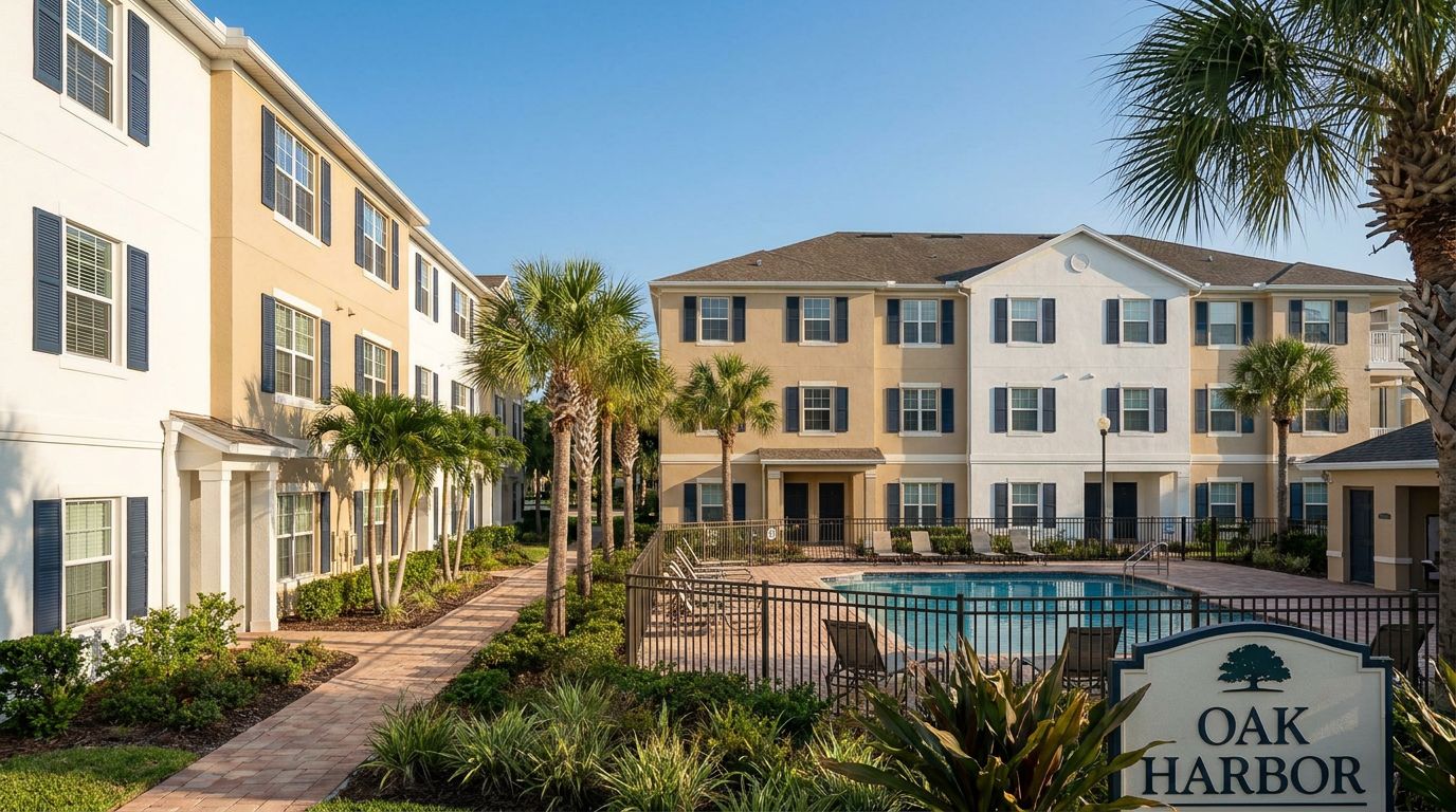 Freshly painted condominium community in Central Florida